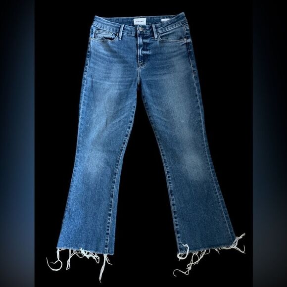 Frame cropped  Le crop mini boot cut Blue Denim Jeans - Picture 1 of 9